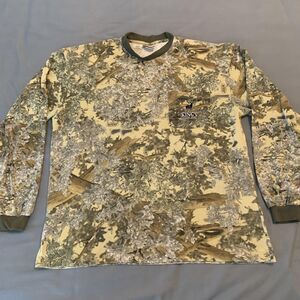 King's Camo Shirt Mens 2XL Desert Shadow Long Sleeve Pocket Hunting‎ Crewneck